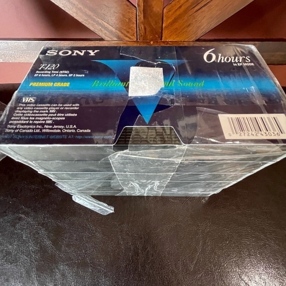 Sony premium VHS 6 hour blank tapes set of six new - Picture 6 of 13